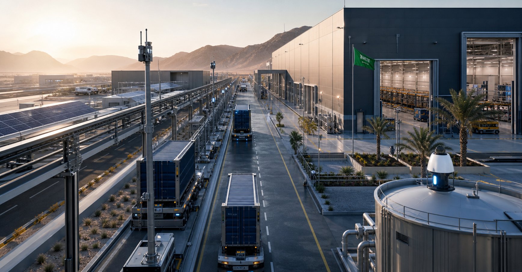 Connected smart industrial and logistics facility